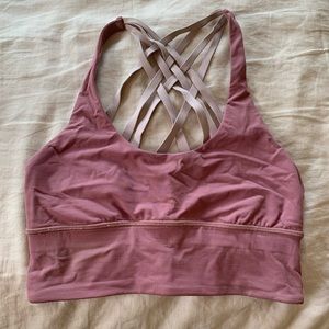 Lululemon Free To Be Longline Bra, Pink, Size 2
